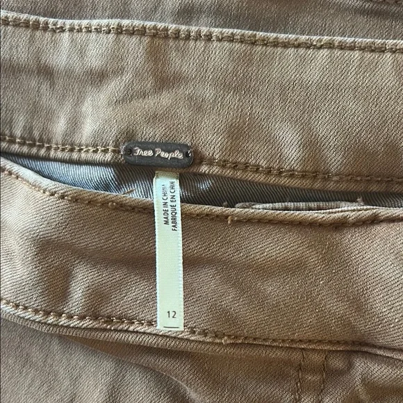 Free People Tan Asymmetrical Mini Skirt - Picture 2 of 2